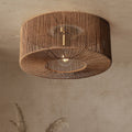 Braided Taklampa Ø46 - Naturlig Brun