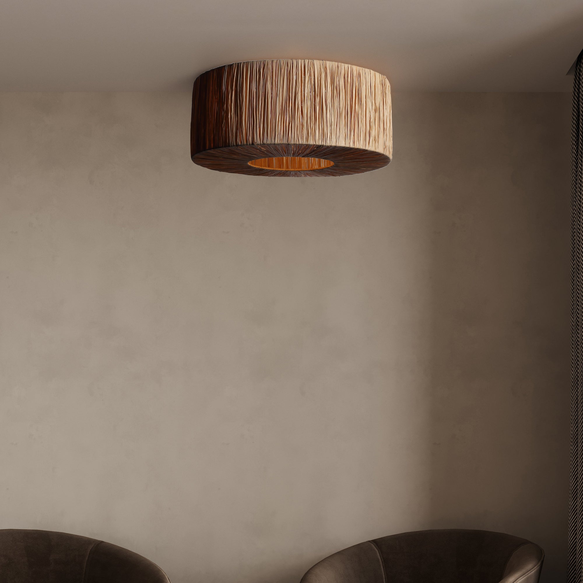 Raffia Taklampa Ø46-Lampconcept.se