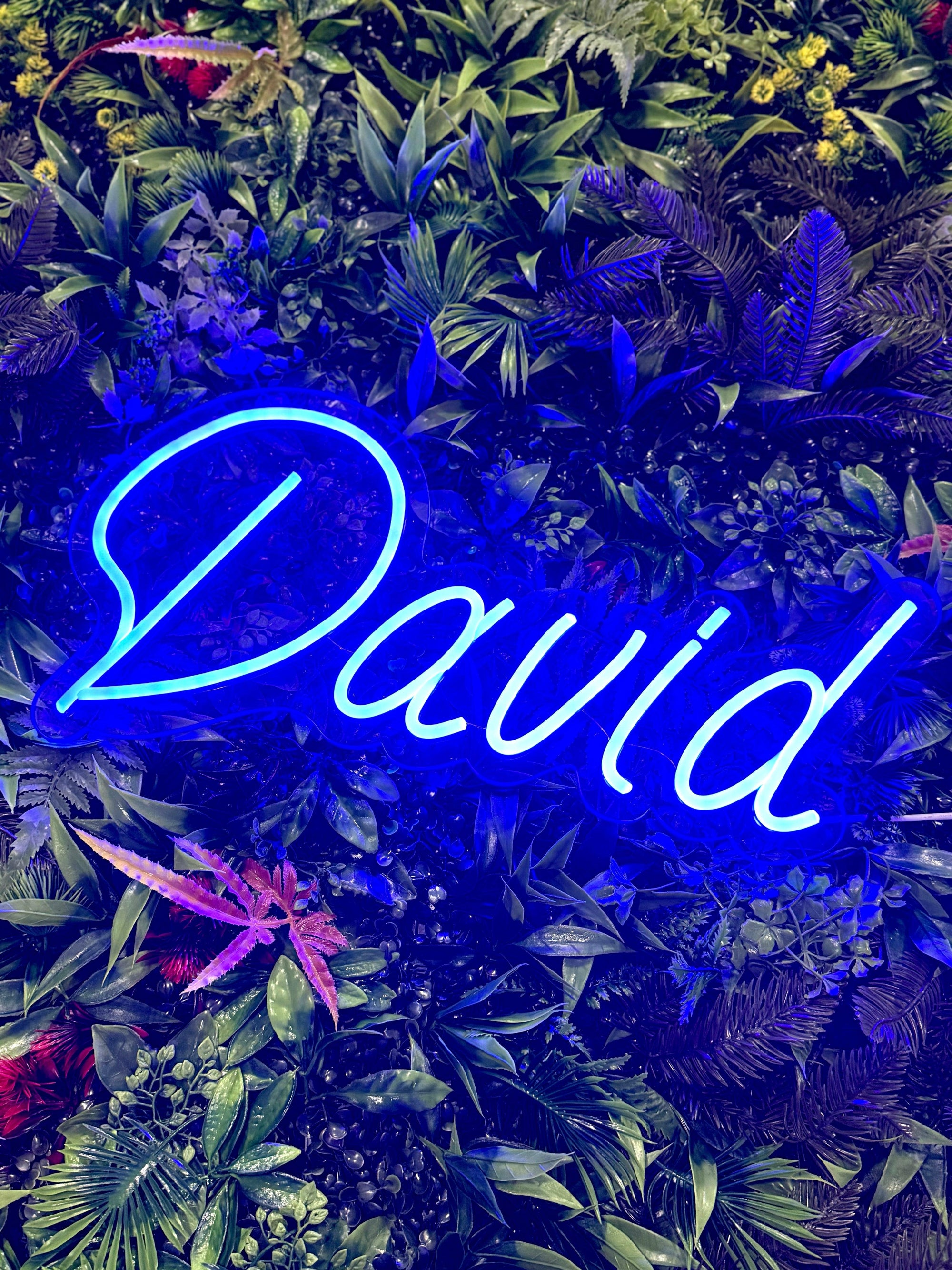 Neon Namnskylt Blå-Lampconcept.se