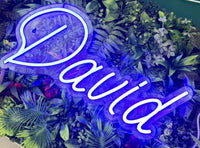 Neon Namnskylt Blå-Lampconcept.se