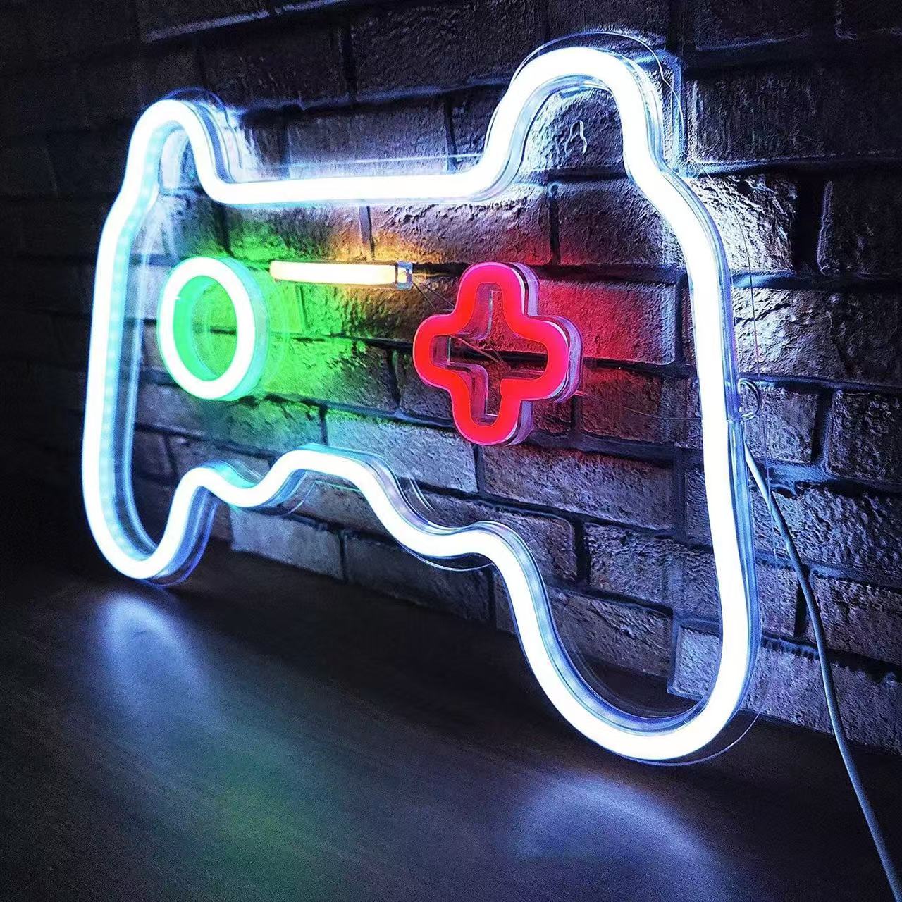Joystick Neon Vägglampa Vit-Lampconcept.se