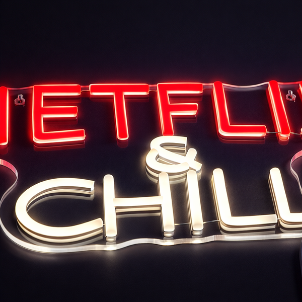 Netflix & Chill Neon Vägglampa