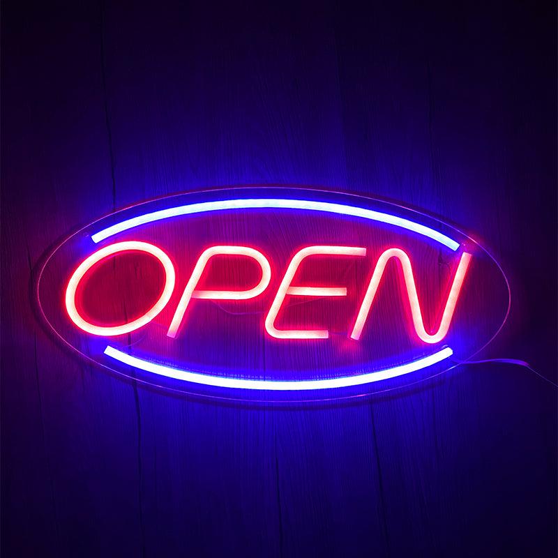 Open Neon Vägglampa Blå/Röd-Lampconcept.se
