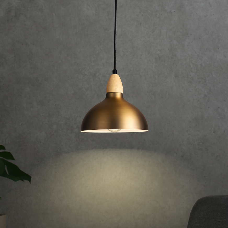 Oak Ø19 Borstad Mässing-Lampconcept.se