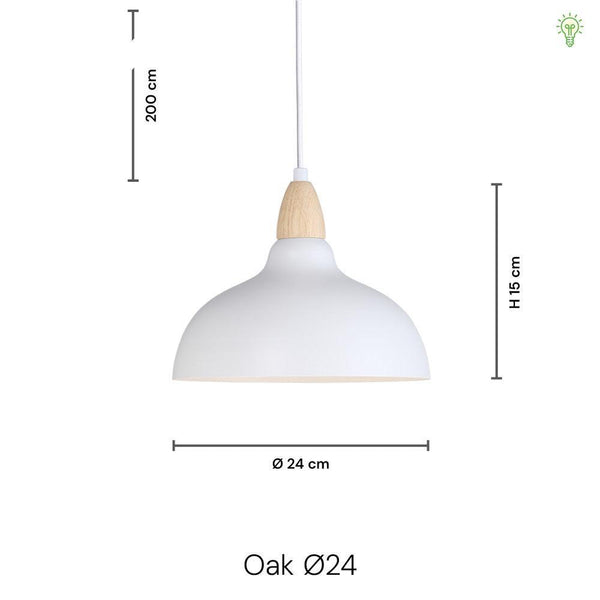Oak Taklampa Ø24 Krom-Lampconcept.se