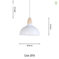 Oak Taklampa Ø19 Mörkt Trä