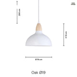 Oak Taklampa Ø19 Lemon Gul-Lampconcept.se