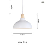 Oak Taklampa Ø24 Lemon Gul-Lampconcept.se