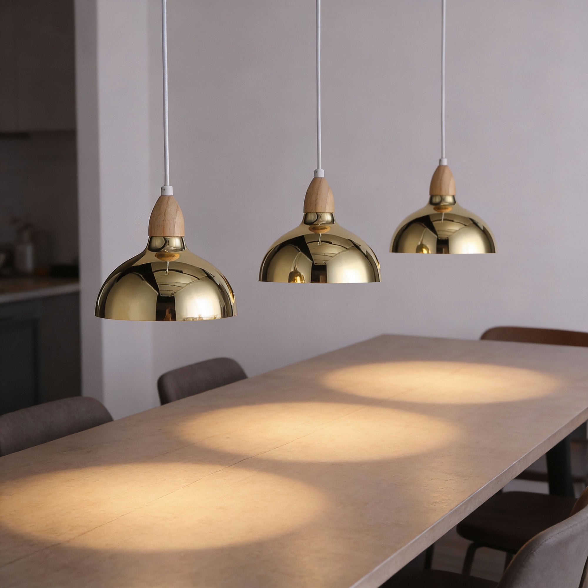 Oak Taklampa Ø19 Klar Mässing-Lampconcept.se