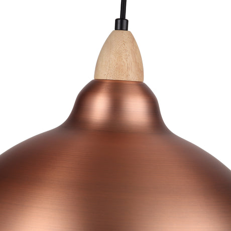 Oak Taklampa Ø35 Borstad Koppar-Lampconcept.se