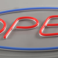 Open Neon Vägglampa Blå/Röd-Lampconcept.se