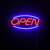 Open Neon Vägglampa Blå/Röd
