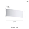 Ortelo 8W 22cm Vägglampa Utomhus Vit