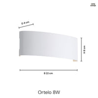 Ortelo 8W 22 cm Vägglampa Utomhus Svart