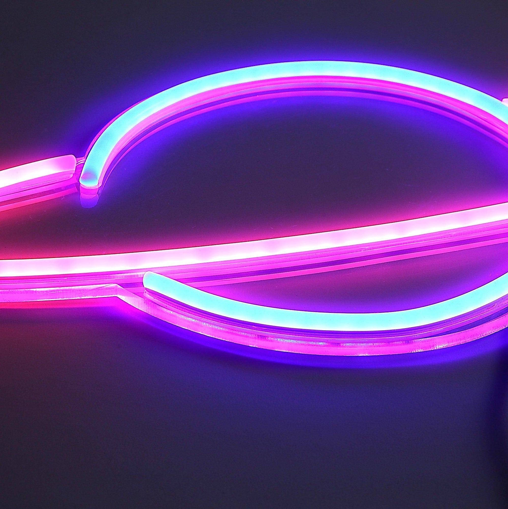 Saturn Neonskylt Blå/Rosa
