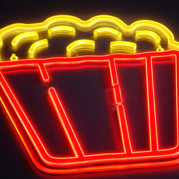 Popcorn Neon Vägglampa