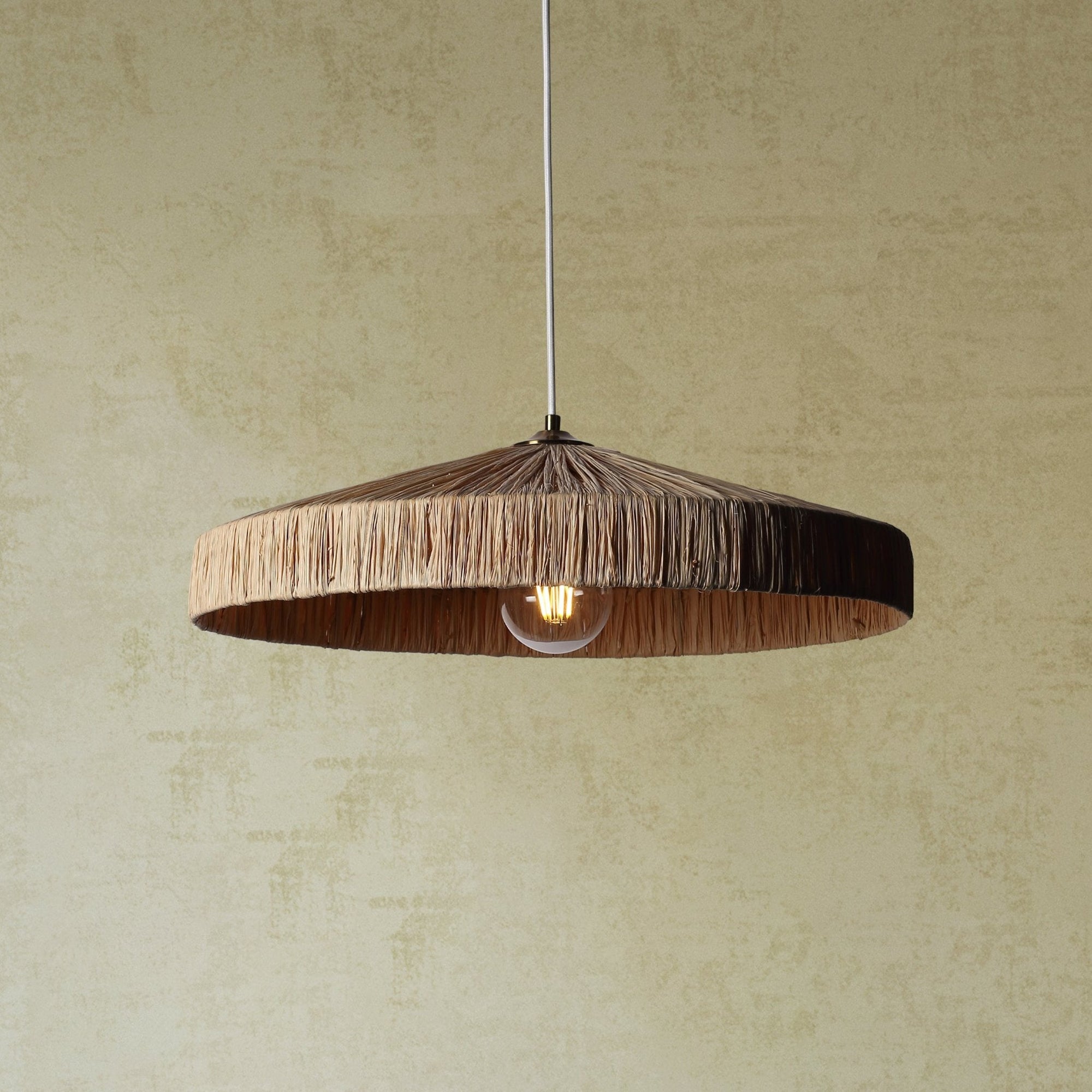 Casablanca Raffia Taklampa Ø50-Lampconcept.se