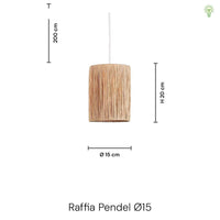 Raffia Taklampa Ø15