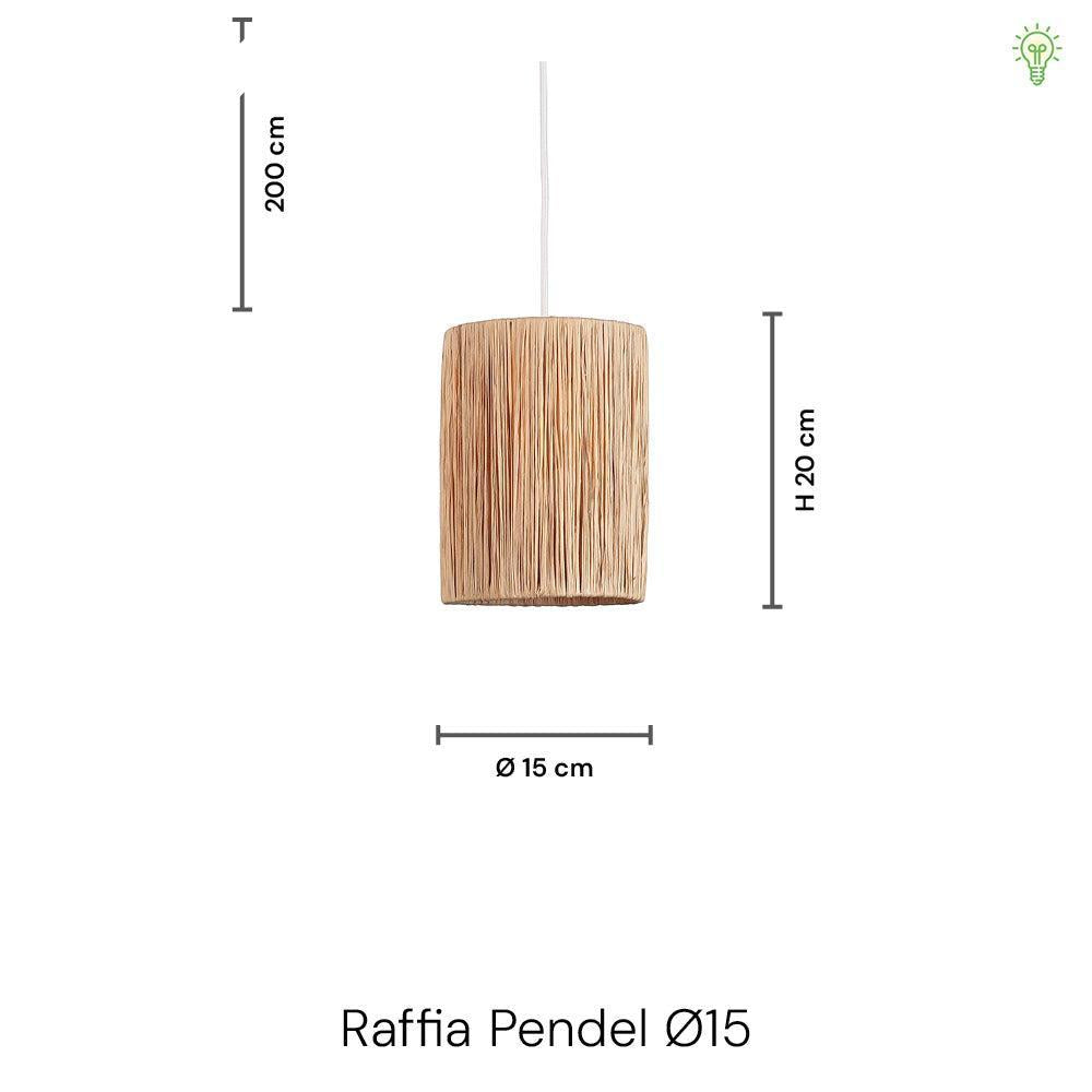 Raffia Taklampa Ø15