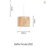 Raffia Taklampa Ø20