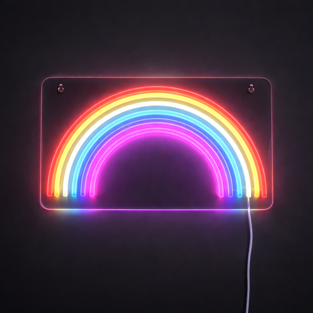 Rainbow Neonskylt