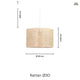 Rattan Taklampa Ø30