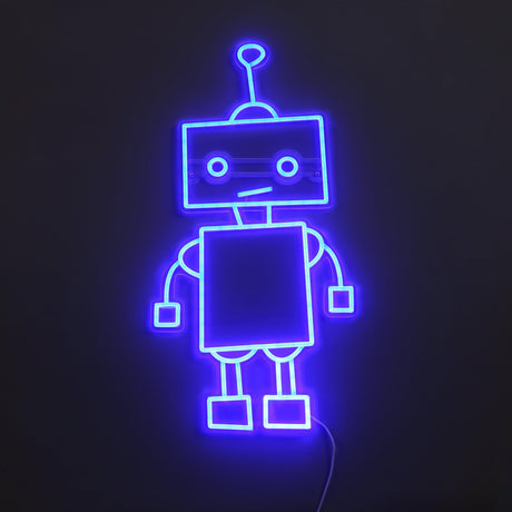 Robot Neon Væglampe Blå