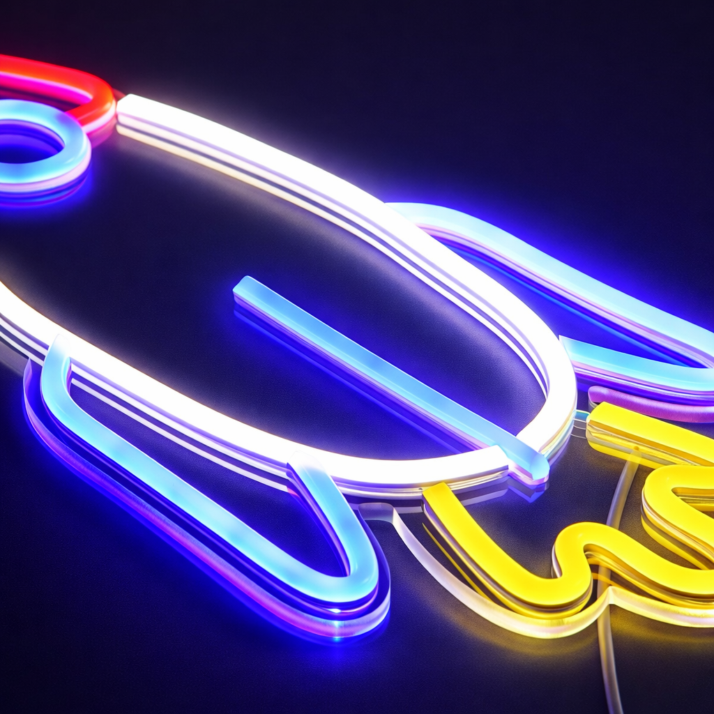 Rocket Neon Vägglampa