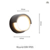 Round Vägglampa Utomhus 6W IP65
