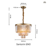 Santorini Ljuskrona Ø40 Amber