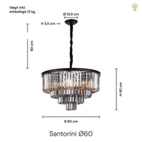 Santorini Ljuskrona Ø60