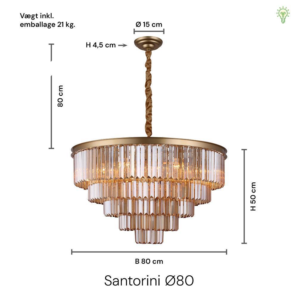 Santorini Ljuskrona Ø80