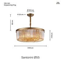 Santorini Ljuskrona Ø55 Amber