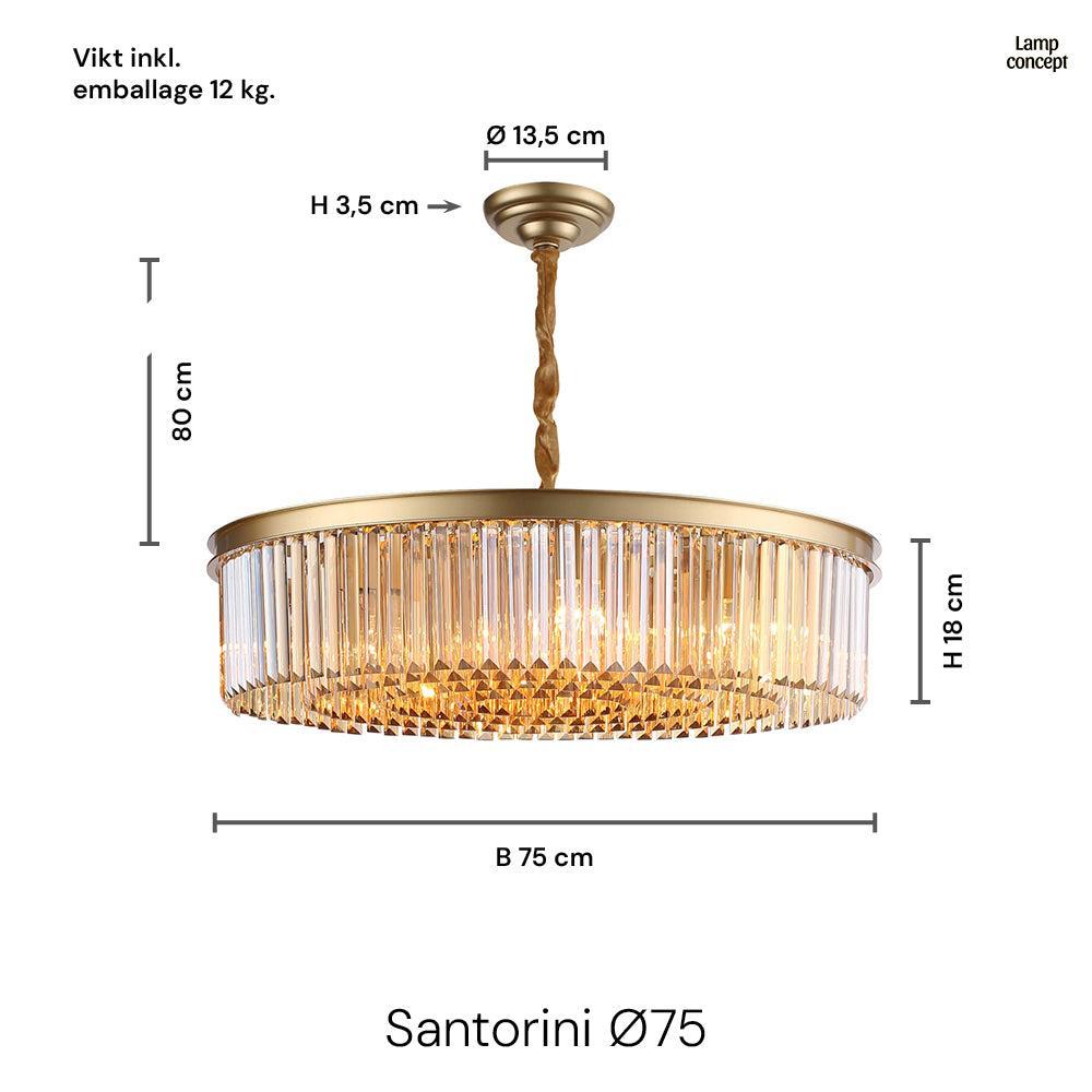 Santorini Ljuskrona Ø75 Amber