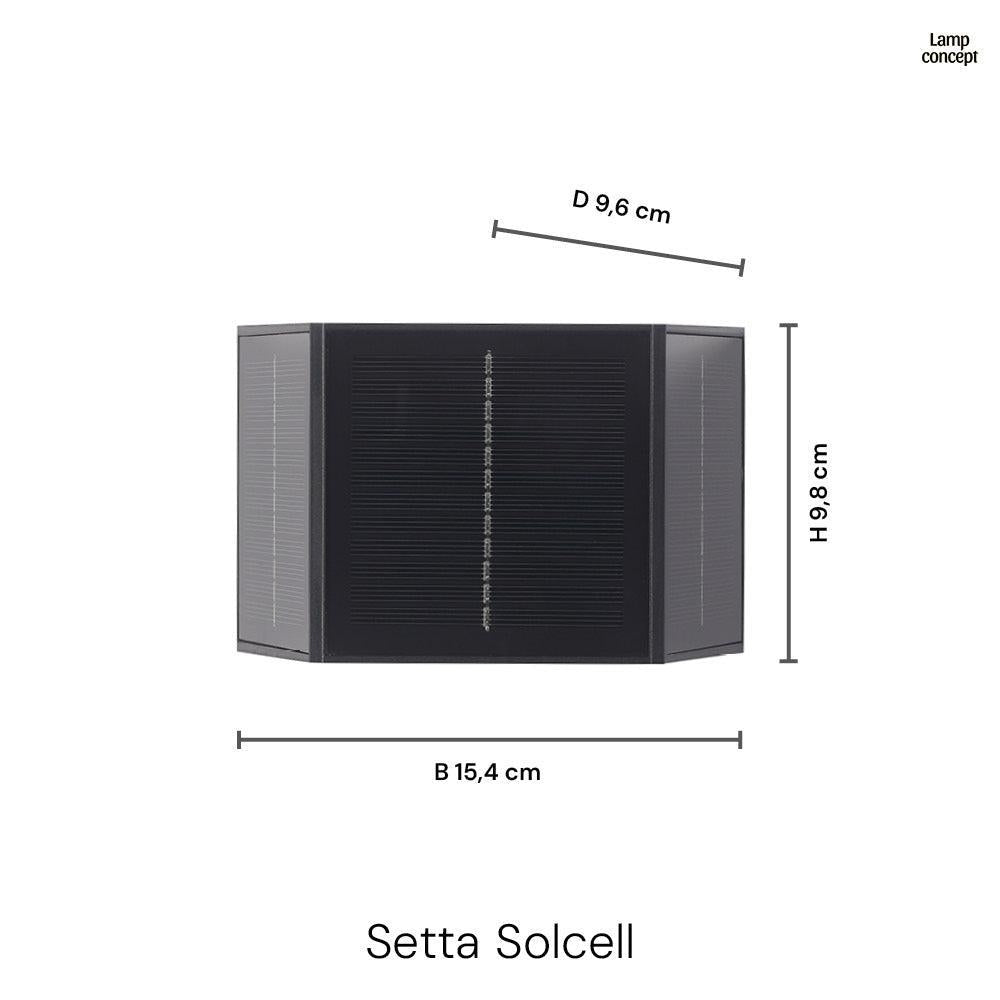 Setta Solcells Vägglampa-Lampconcept.se