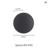 Sphere LED Ø14 IP54 Vägglampa-Lampconcept.se
