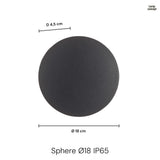 Sphere LED Ø18 IP54 Vägglampa-Lampconcept.se