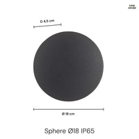 Sphere LED Ø18 IP54 Vägglampa-Lampconcept.se