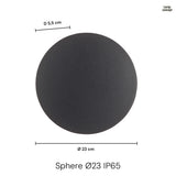 Sphere LED Ø23 IP54 Vägglampa-Lampconcept.se