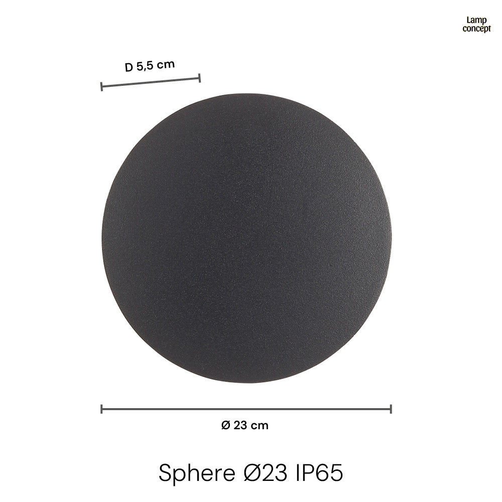 Sphere LED Ø23 IP54 Vägglampa-Lampconcept.se