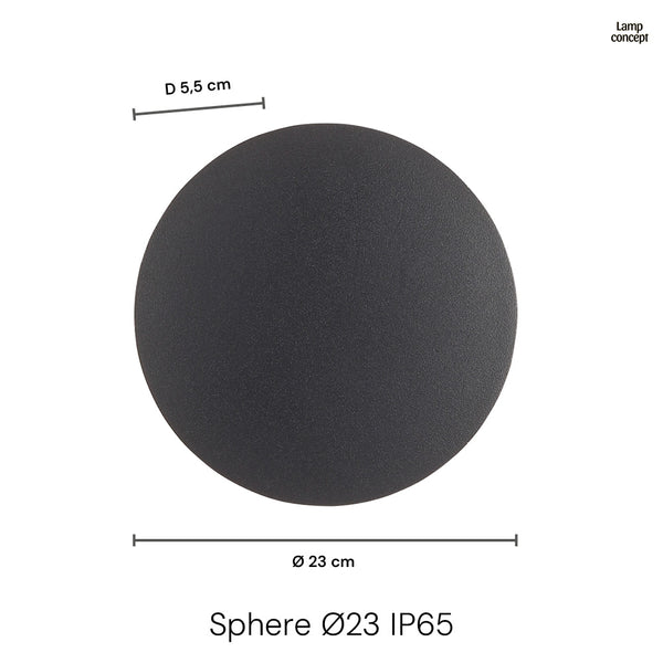 Sphere LED Ø23 IP65 Vägglampa