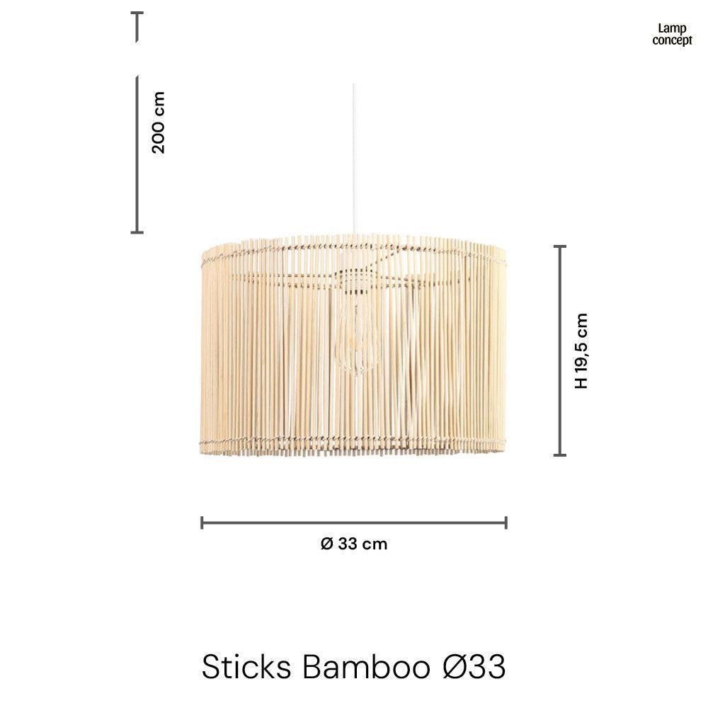 Sticks Bamboo Taklampa Ø33