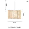 Sticks Bamboo Taklampa Ø42