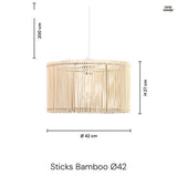 Sticks Bamboo Taklampa Ø42