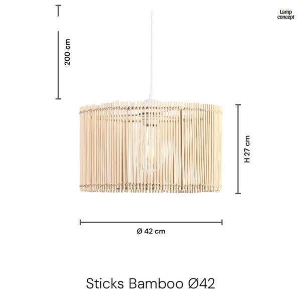 Sticks Bamboo Taklampa Ø42