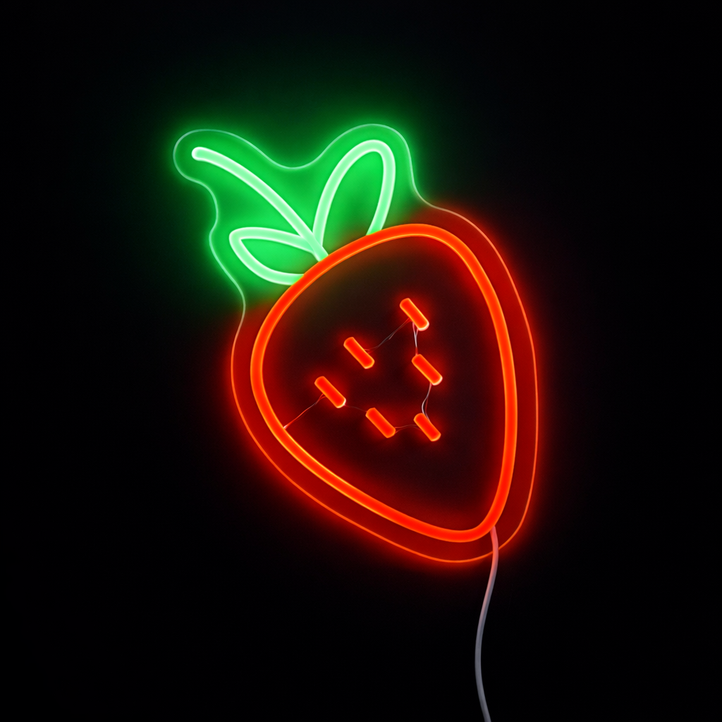 Strawberry Neonskylt