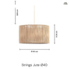 Strings Jute Taklampa Ø40