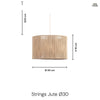 Strings Jute Taklampa Ø30