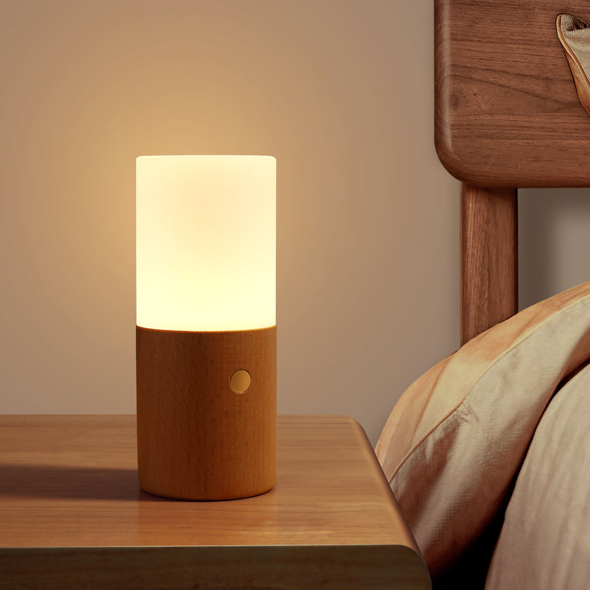 Tweak Sladdlös RGB Bordslampa Ljus Trä
