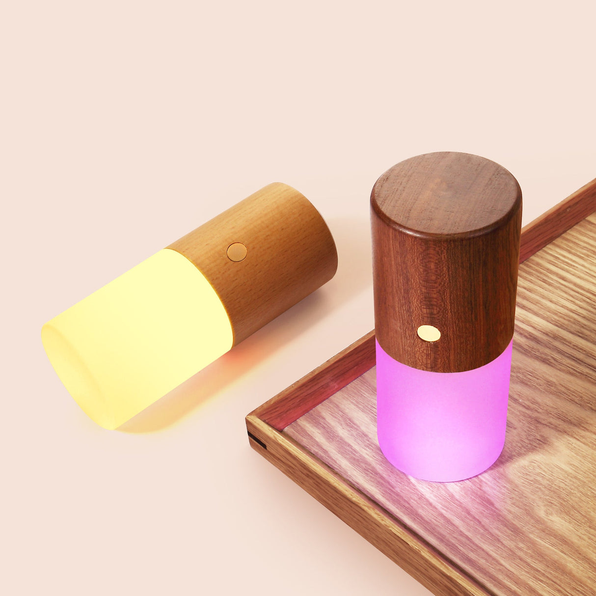 Tweak Sladdlös RGB Bordslampa Ljus Trä